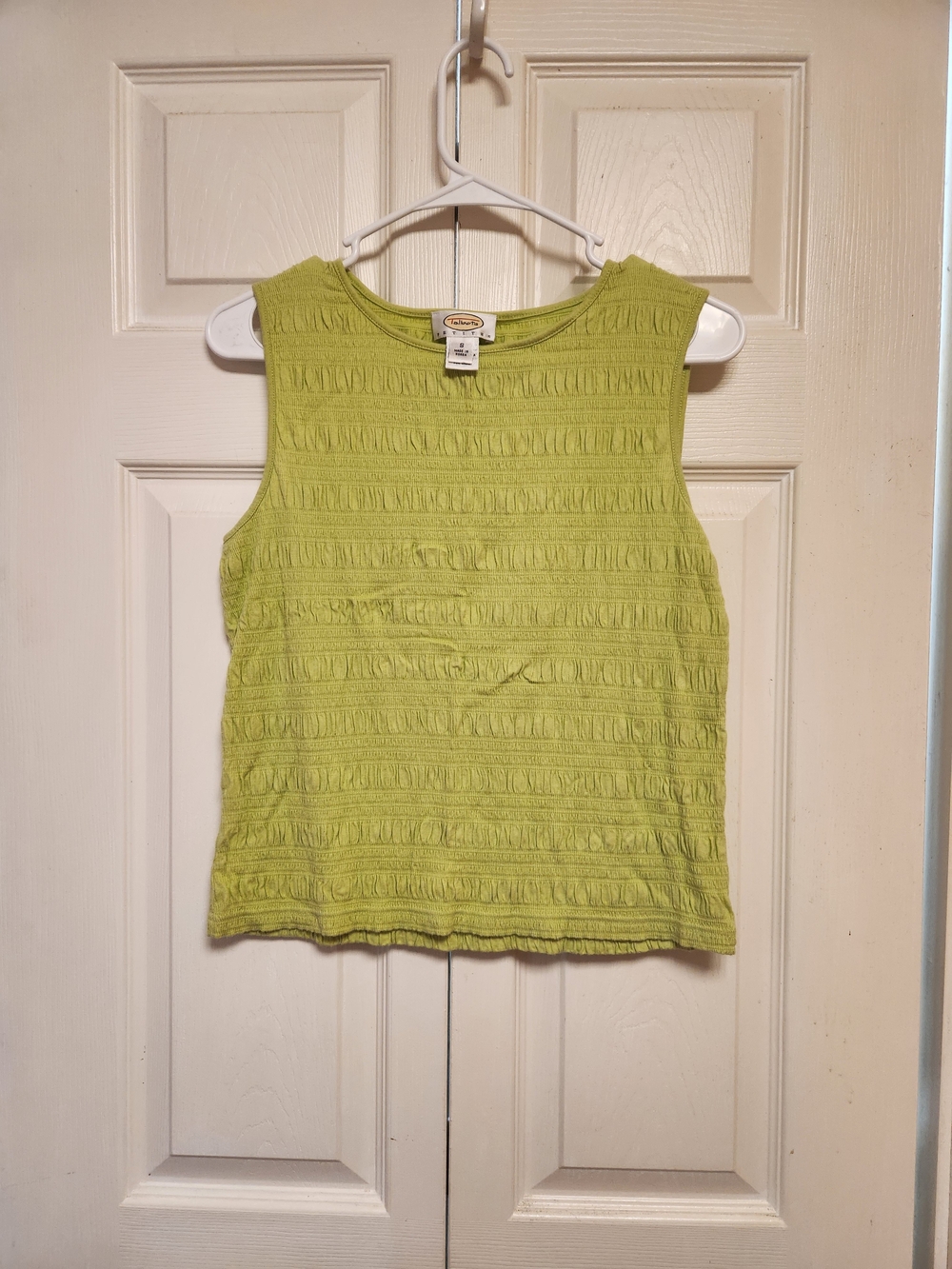 Talbots Lime Green Textured Sleeveless Tank